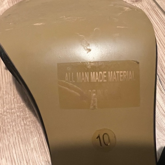 Hot Kiss Black Chunky Platform Heels with Ankle Strap Size 10 - Picture 7 of 9